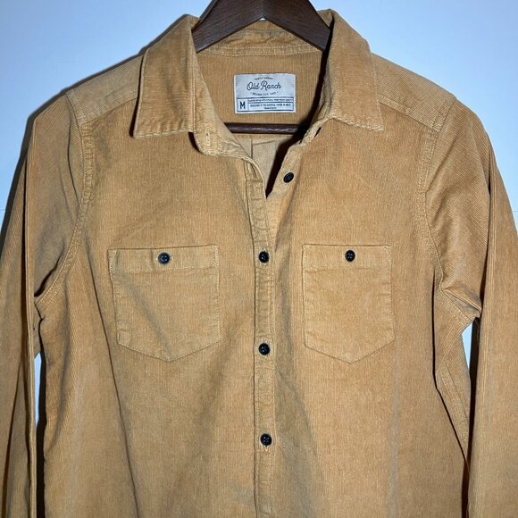 OLD RANCH Women's Size Medium Corduroy Coat Jacket Mustard Yellow With Pockets - Picture 10 of 10